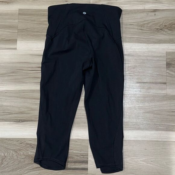 Lululemon Train Times Crop (17") Leggings Black Women’s 6 - Picture 2 of 5